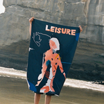 LEISURE Deluxe Beach Towel – Black