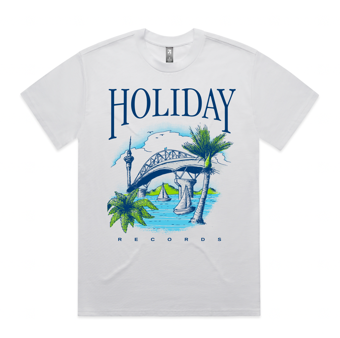 Holiday Records - Auckland Tourism T-shirt (Front Print)