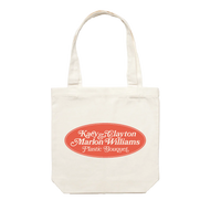 Kacy & Clayton and Marlon Williams - 'Plastic Bouquet' Cream Tote Bag