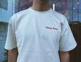 Holiday Records Oversized Embroidered T-shirt (Bone/Red)