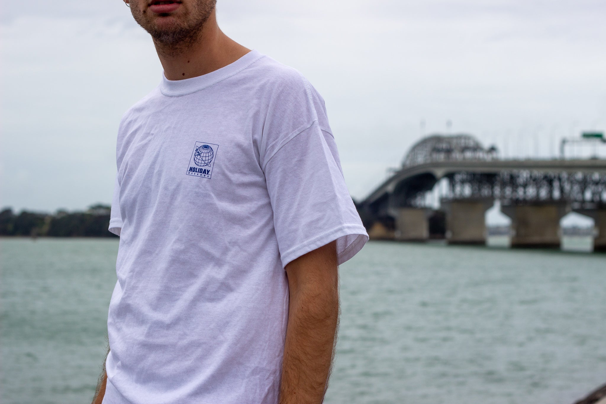 Holiday Records - Auckland Tourism T-shirt (Back Print)