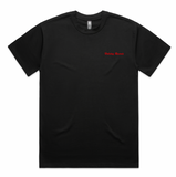 Holiday Records Embroidered T-shirt (Black/Red)
